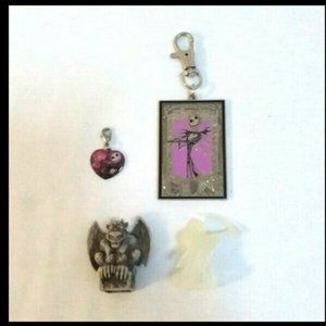 Nightmare Before CHRISTMAS Keychain Charm Jack Skellington Figures Disney Lot